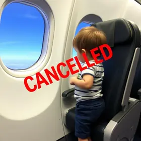 Voo � cancelado ap�s crian�a ficar em p� em assento...