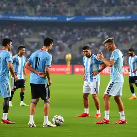 Argentina faz treina fechado e mantém mistério para final da Copa...